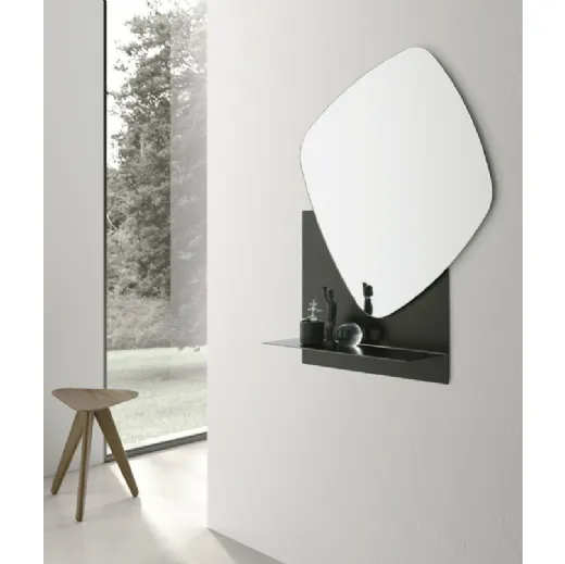 Specchio con mensola in metallo Double Trouble di Target Point