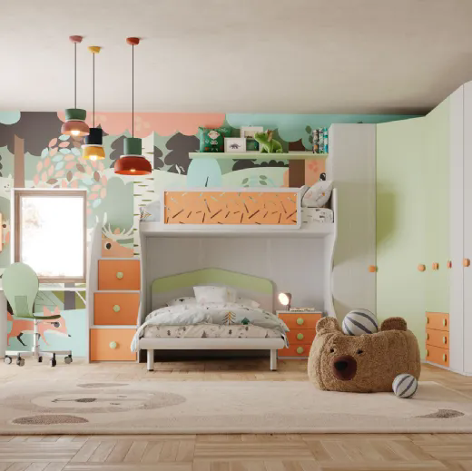 Cameretta con letti a castello Fly CM 350 di Giessegi