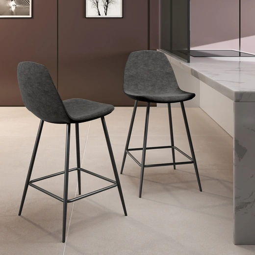 Sgabello Brigitte in ecopelle di Stones