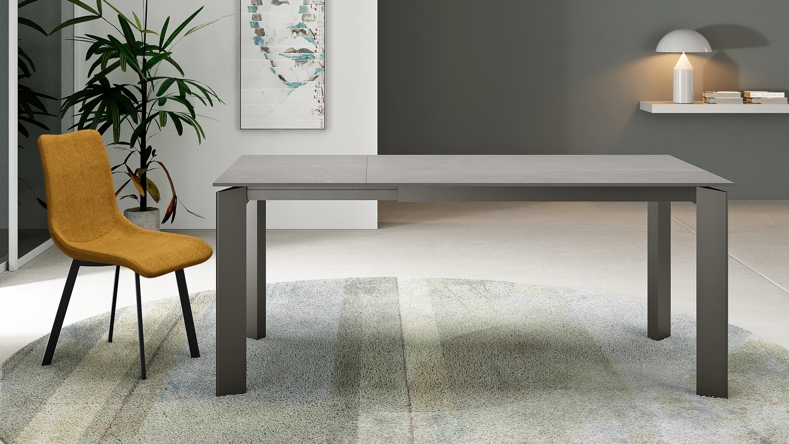 Tavolo Frame con top in ceramica di Stones