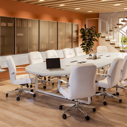 Libreria per Ufficio OF106 con ante battenti in vetro di Giessegi